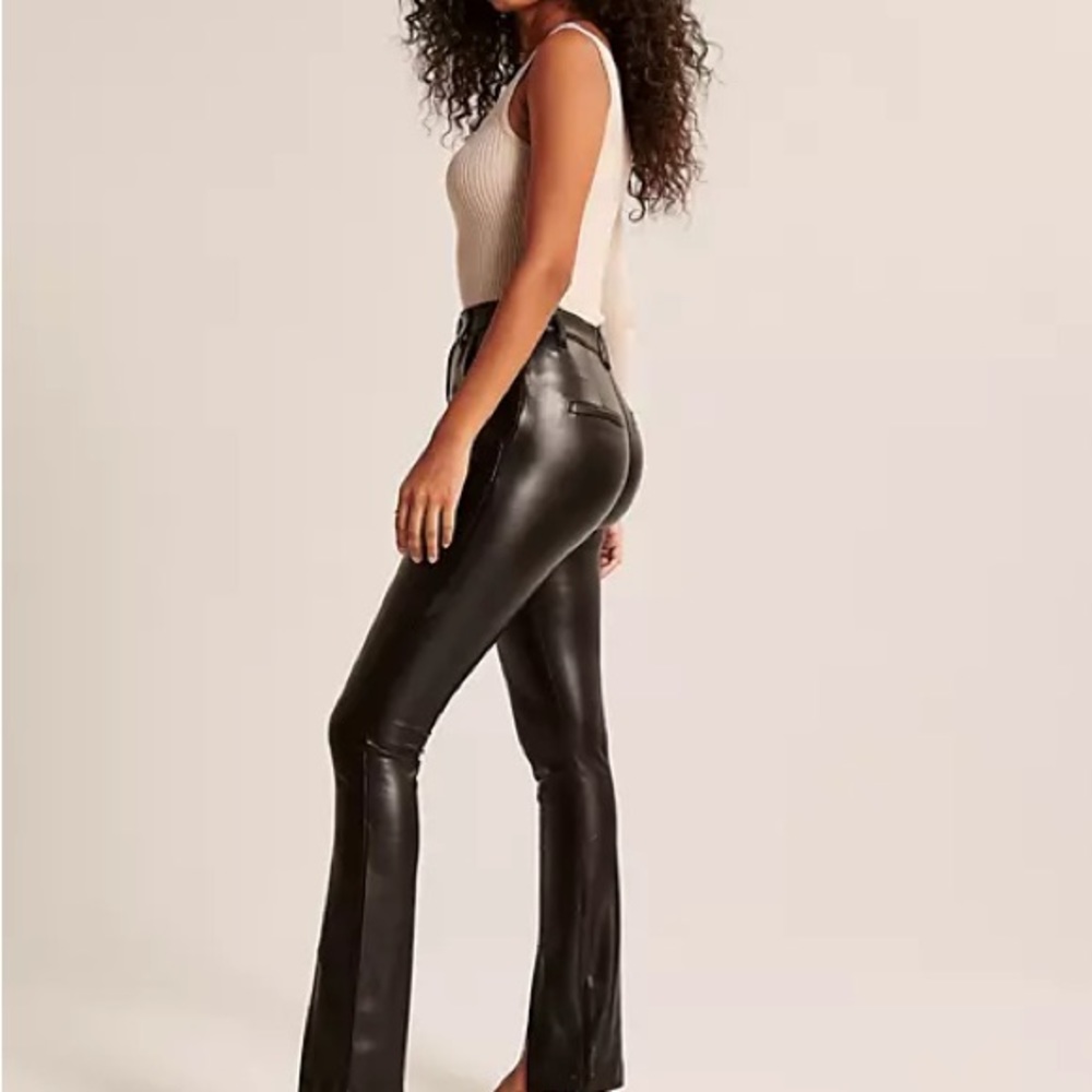 Abercrombie vegan leather split pants